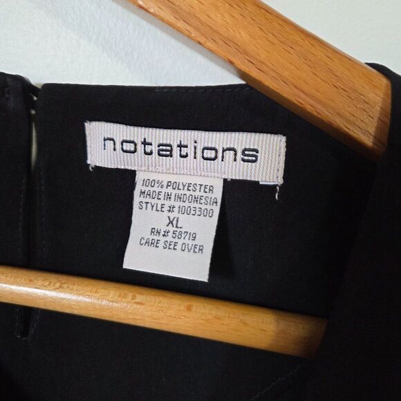 EUC NOTATIONS BLACK MINIMALIST SLEEVELESS TANK TOP SIZE XL - Picture 8 of 10